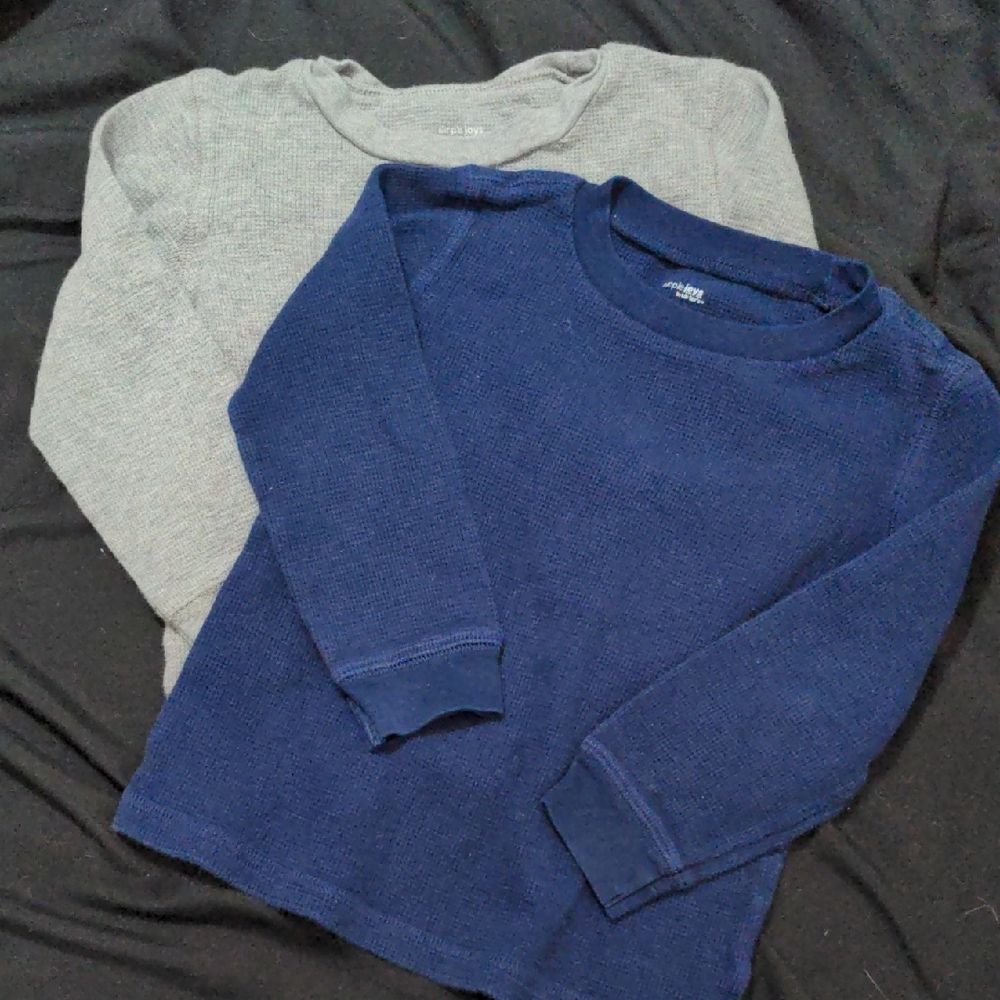 3T Carter's Waffle Knit Shirts (2)